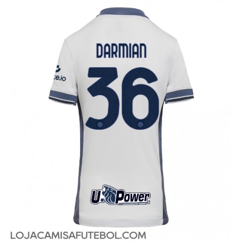 Camisa de Futebol Inter Milan Matteo Darmian #36 Equipamento Secundário Mulheres 2024-25 Manga Curta